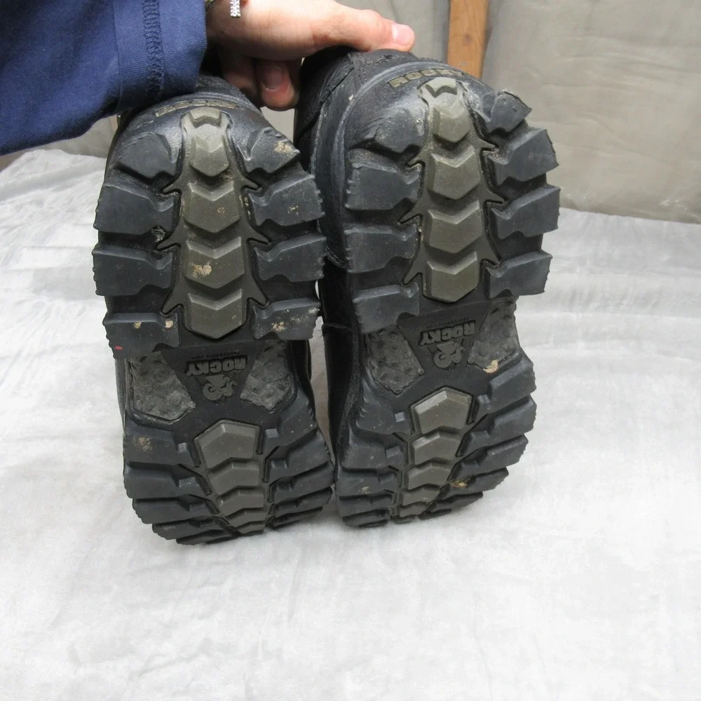 Rocky Mens 9M Boots‎ Black Leather Waterproof R6004 6